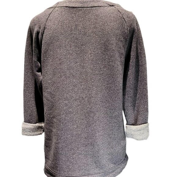 Ann Taylor Loft Grey Zipper Accented Sweatshirt Size Small - Picture 4 of 9